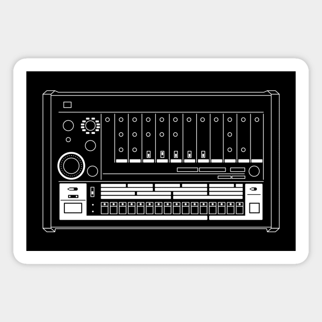 808 Line W Magnet by Synthshirt